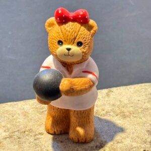 Vintage 1982 Enesco Lucy and Me Lucy Rigg Bowling Girl Bear Figurine